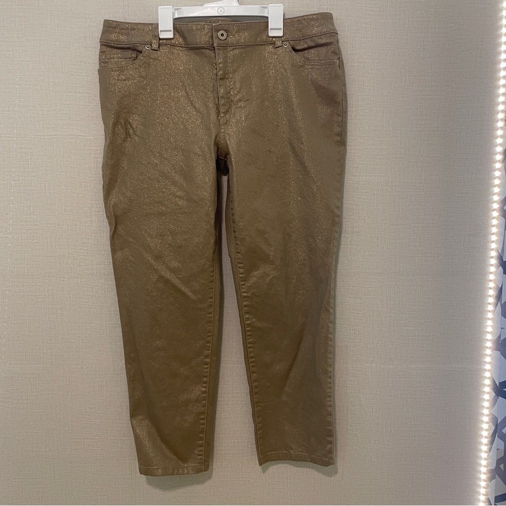 Chico’s platinum denim ultimate fit pants